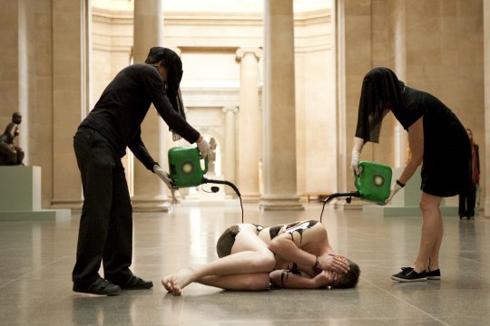 Liberate Tate stages a protest at Tate Britain (2011). The group aimed to end the Tate’s corporate sponsorship with British Petroleum. Tate and BP have since parted.