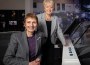 Britain’s first astronaut Helen Sharman (left) and Linda Conlon (right) in Mission Control in Life Science Centre’s new Space Zone. Image credit: Life Science Centre